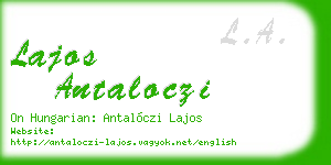 lajos antaloczi business card