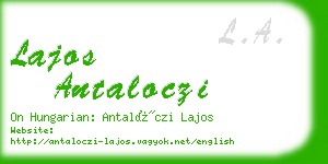 lajos antaloczi business card